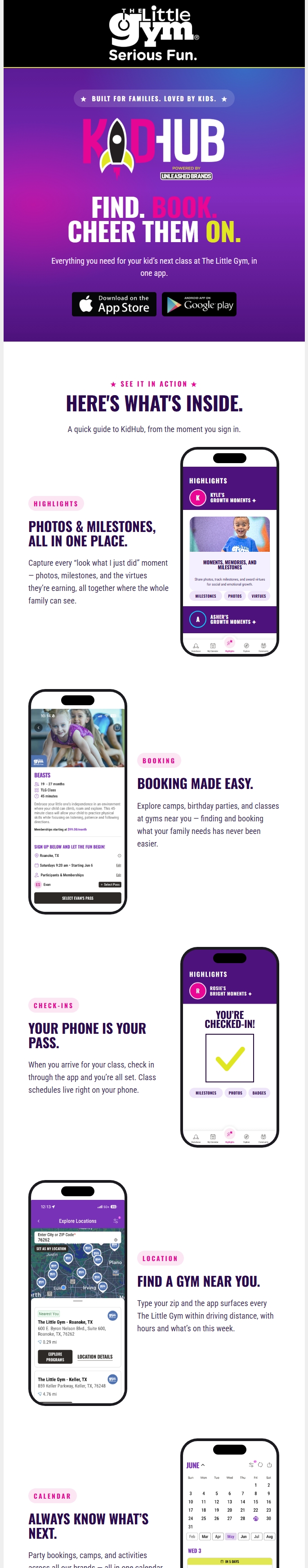 The Little Gym non-member announcement email