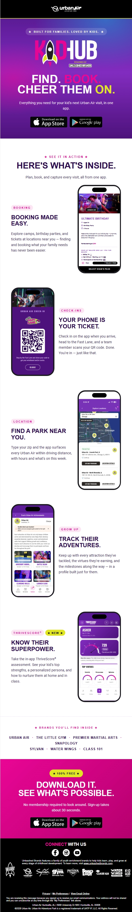 Urban Air non-member announcement email